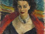 une image d'un tableau représentant une femme en robe noire