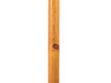 a wooden coat rack with five wooden spoons on it