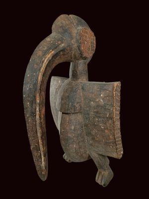 CÔTE D'IVOIRE - Statue de Calao Senoufo en bois sculpté - Photo 1