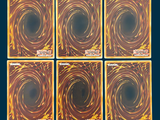 four square coasters with a swirl design on them on a blue background