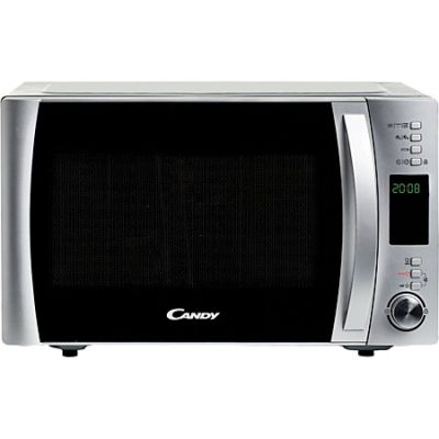 an image of a silver microwave oven on a white background