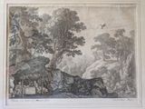 a picture of a picture of a landscape with animals