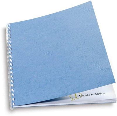 [Lot de 25] - GBC - Plats de couverture LeatherGrain - Bleu …