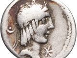 une pièce d'argent représentant une femme