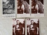 quatre vieilles photos en noir et blanc d'un homme barbu