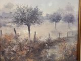 une image d'une peinture d'arbres dans un champ