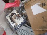 a cardboard box with a picture of a woman on it
