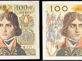trois portraits différents d'un homme figurant sur un billet de dix dollars