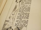 a drawing of a person standing on a book