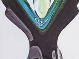 a picture of a painting of a vase on a table