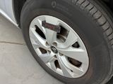 a close up of a tire on a car