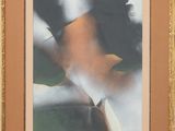 an image of a painting of a leaf in a gold frame