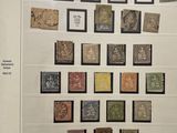 a picture of a picture of a collection of stamps on display