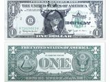 a one dollar bill on the left and a one dollar on the right