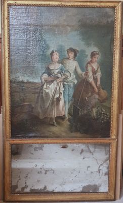 une photo représentant une femme et deux enfants