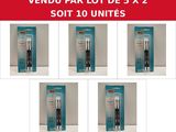 six toothbrushes in a row with different packagings on a table