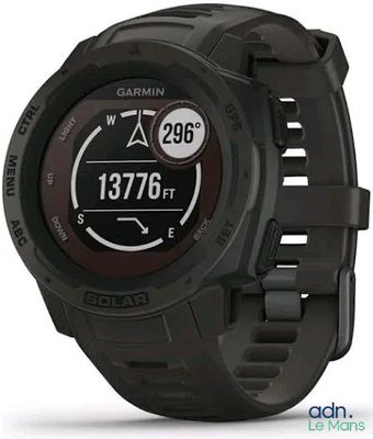 the garmin gps watch is displayed on a white background