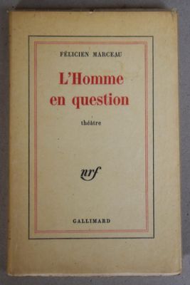 the cover of the book l ' homme en question, with a red border