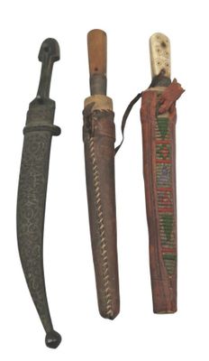 three different types of knifes are displayed on a white background