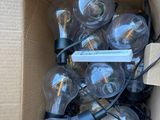 une boîte en carton contenant tout un tas d'ampoules