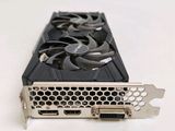 a close up of a video card on a white surface