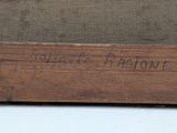 an image of a close up of a piece of wood with writing on it