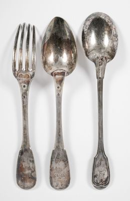 Ensemble en argent comprenant: - Photo 1