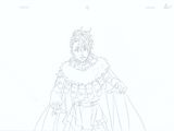 esquisses d'un dessin représentant un homme en costume, avec une cape