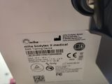 a close up of a label on the back of a medical device