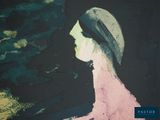 an image of a painting of a woman in a pink dress