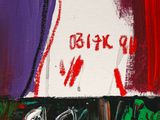 a painting of a man with a baseball bat in his hand