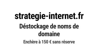 Nom de domaine strategie-internet.