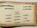 an open book with a picture of a number of ships on it