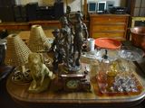 a table with a lot of items on top of it