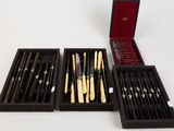 several different types of chopsticks are in a black box