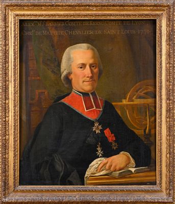 an old painting of a man in a black coat sitting at a table with a book