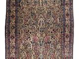 tapis persan ancien à motif floral sur fond beige