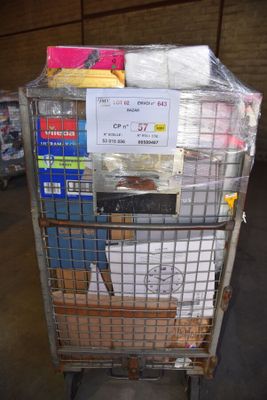 a cart with a lot of boxes on top of it