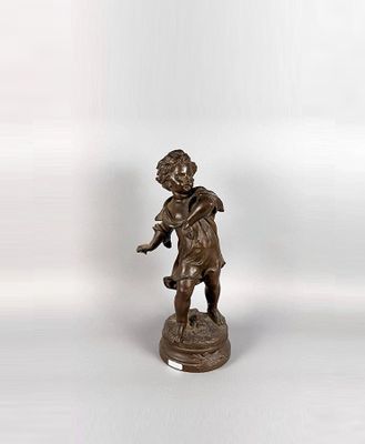 Ecole Française du XIXème siècle, Sculpture en bronze à pati…