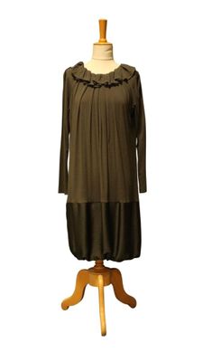 HACHE Robe en coton gris anthracite