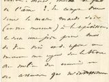 lettre manuscrite écrite à l'encre noire sur une feuille de papier