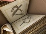 a person that is holding a picture in a box