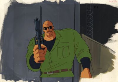 l'image d'un homme tenant un pistolet à la main