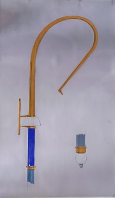 Projet d'épée Gouache 39x65 cm