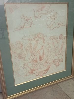 Ecole Française ou Italienne (fin XIXè) "Nayades et triton s…