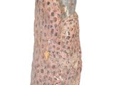 figurine of a woman in a pink dress with a white background
