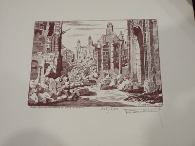 une image représentant un dessin d'une ville en ruines