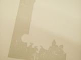 a picture of a clock tower in the middle of a picture