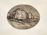 an image of a black and white drawing of a rock