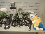 a lot of safety equipment on a table in a room